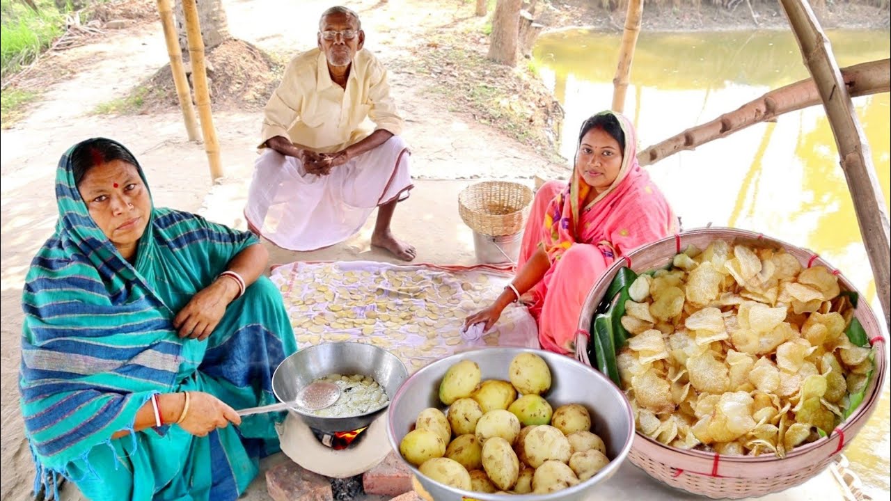 কাঁচাআলু দিয়ে 5 মিনিটেই দোকানের মতো আলু চিপস রেসিপি রোদে দেওয়ার কোনো ঝামেলাই নেই||potato chips recip
