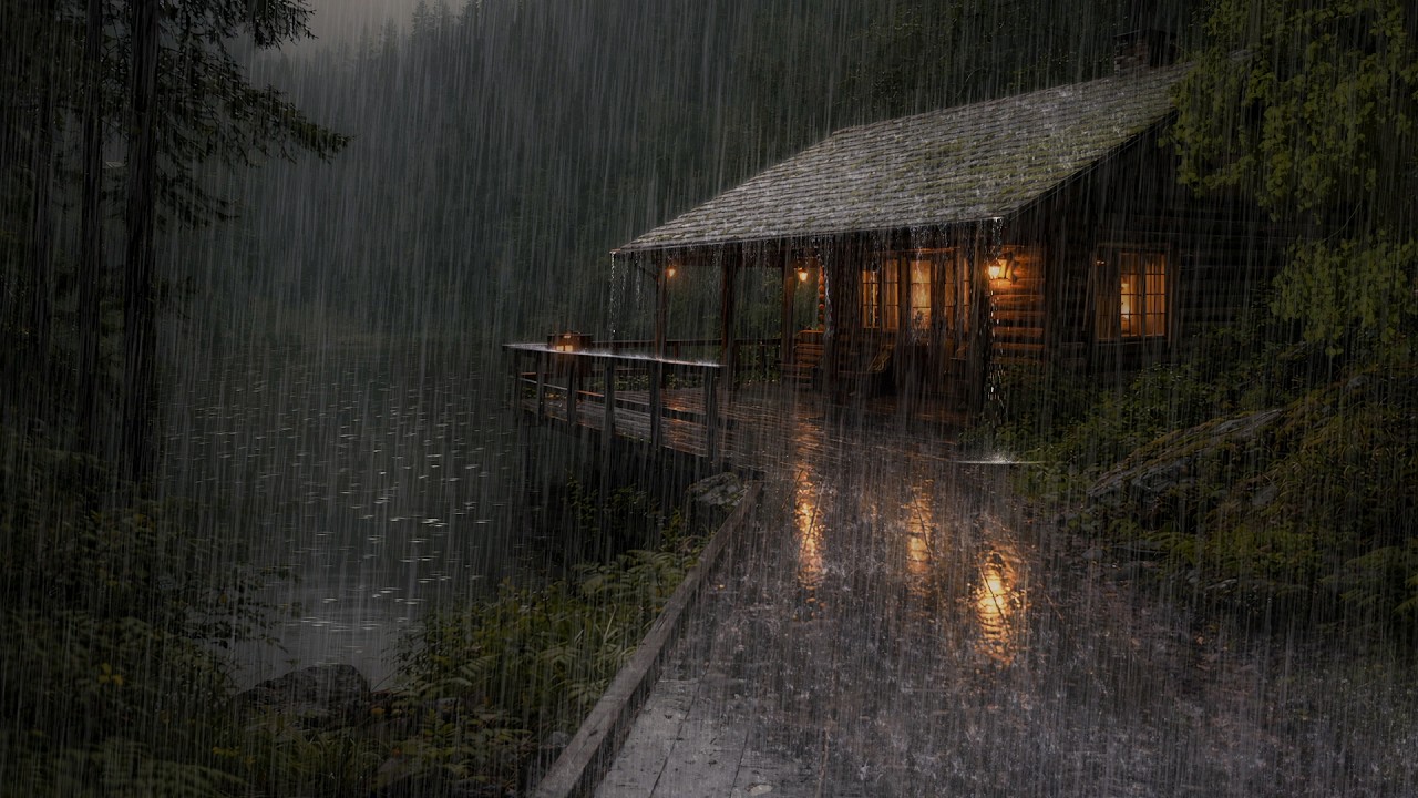 After Midnight Storm 🌩️ Forest Rain Sounds to Help You Sleep
