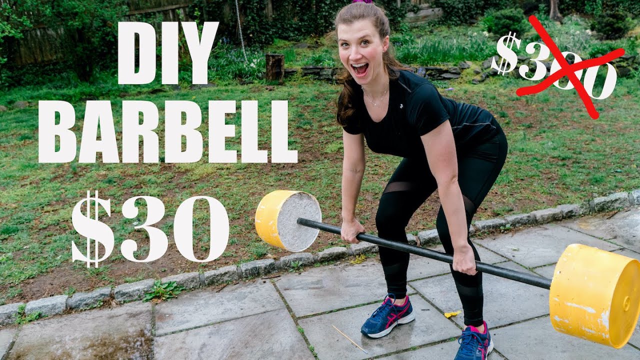 DIY BARBELL for $30 the EASY WAY | How to make gym equipment from concrete mix | |If Only April
