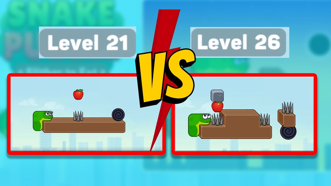 Snake Puzzle ChiX Play to Eat level 21 vs level 26