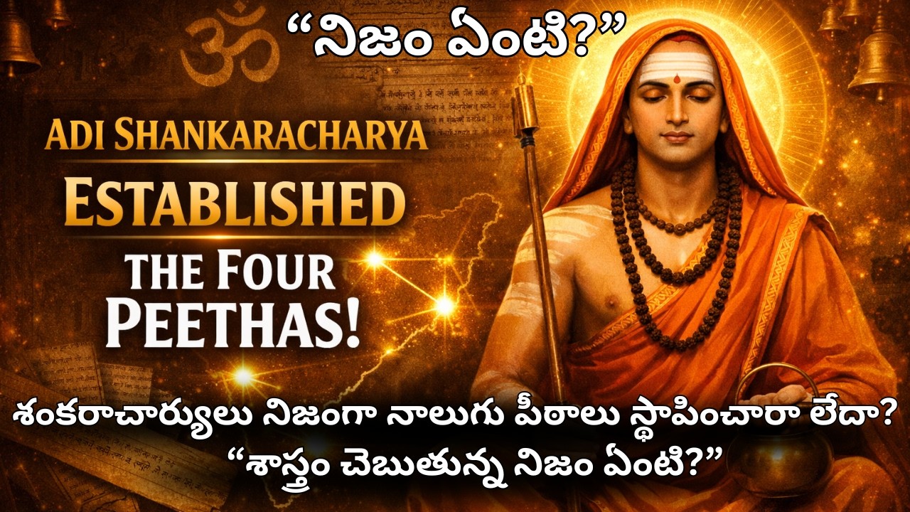 Did Adi Shankaracharya Establish the Four Peethas? | శంకరాచార్యులు నాలుగు పీఠాలు స్థాపించారా లేదా??