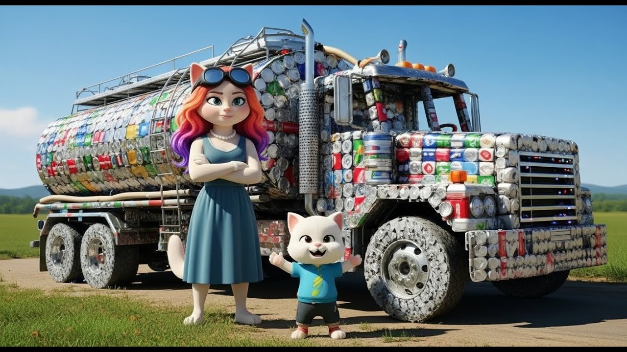 They Crushed Kitten’s Soda Can Truck... So Mom Built a GIANT TANKER! 🚒💧