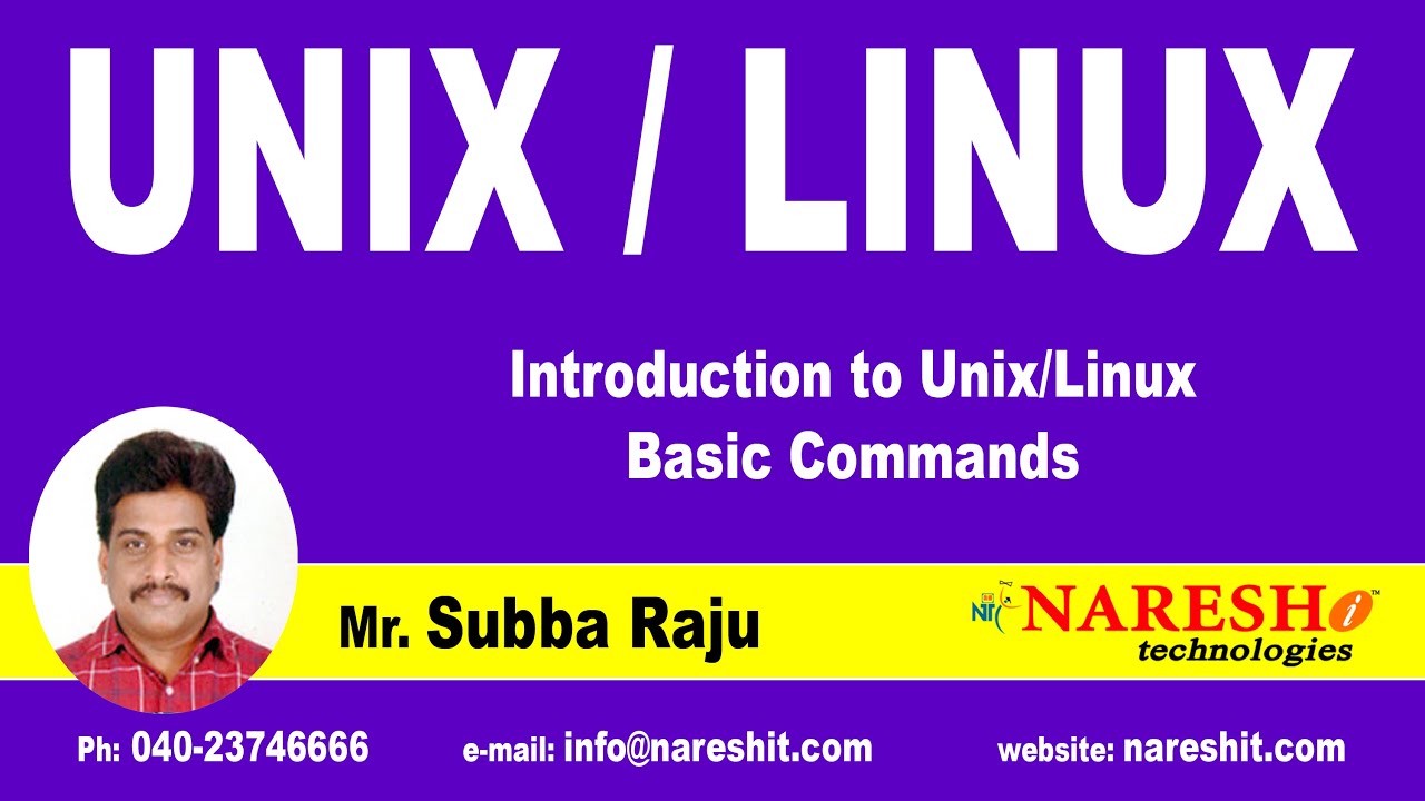 UNIX/Linux - Basic Commands | UNIX Tutorial | Mr. Subba Raju