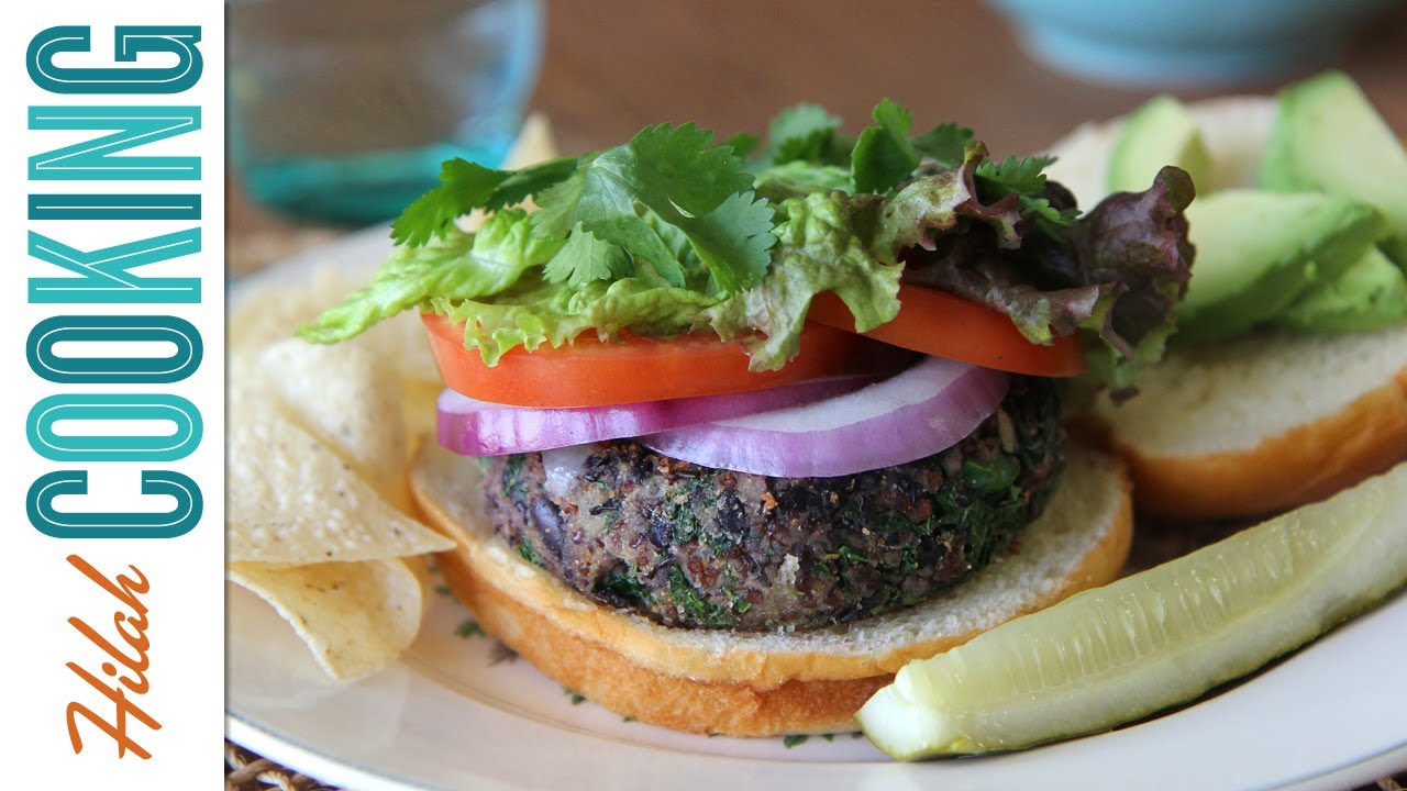 How to Make Black Bean Quinoa Burgers |  Hilah Cooking