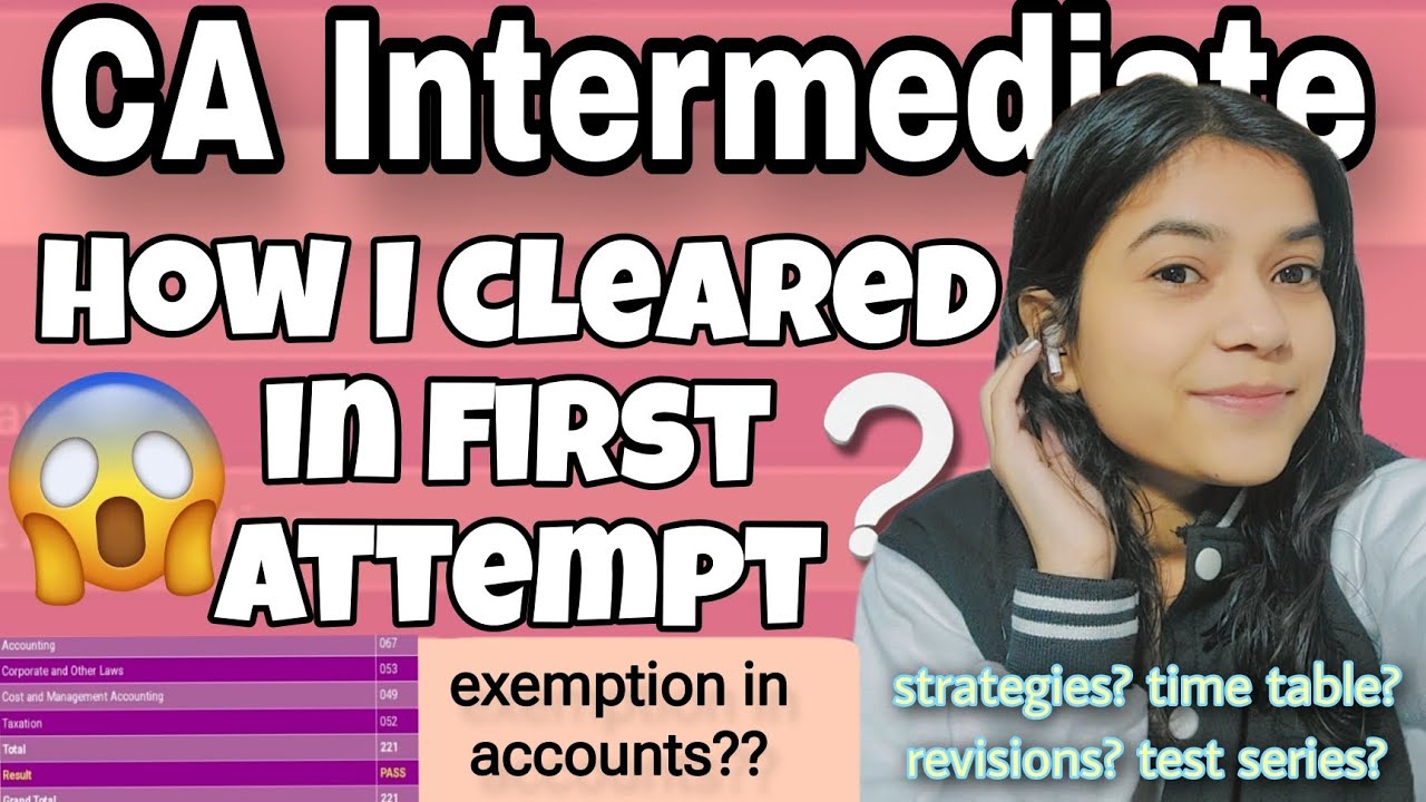 How I cleared CA Inter in first attempt || group1 || with exemption