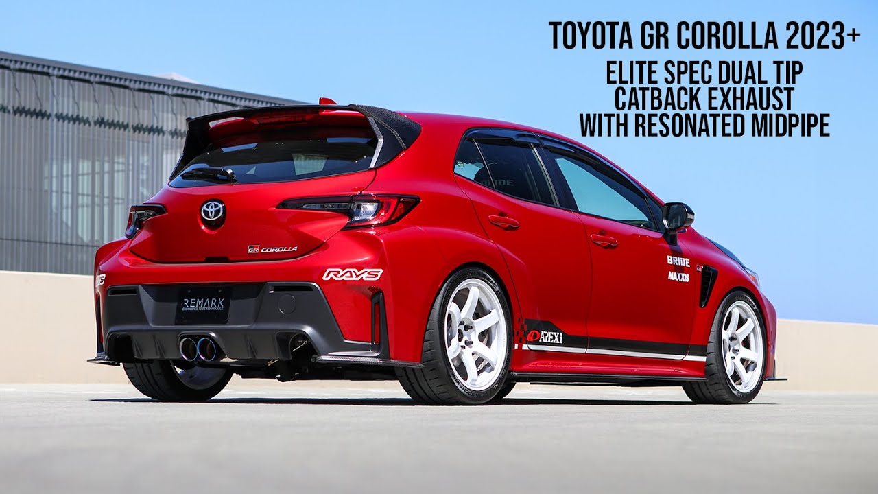 REMARK Elite Spec Dual Tip Catback Exhaust with Resonated Midpipe - Toyota GR Corolla 2023+