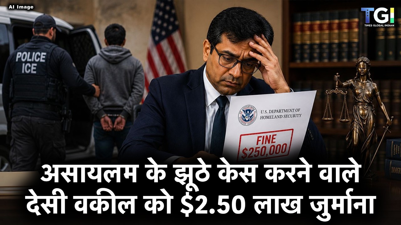 US Action Against Fake Asylum Cases: Indian Immigration Lawyer Fined $250,000 & Deportation Risks