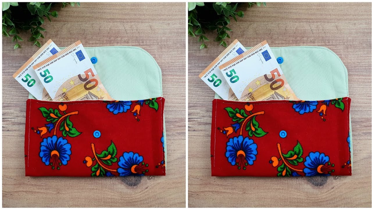 Double-sided wallet making.