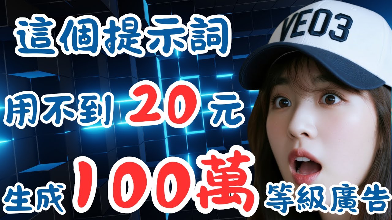 不用 $20 打造 100 萬元等級品牌廣告！Veo 3 提示詞模板超神應用（留言免費領取提示詞）保姆級教程｜適用任何品牌｜0技術也能做｜Veo3教學 #玩轉AI副業E胖 #Veo3 #AI