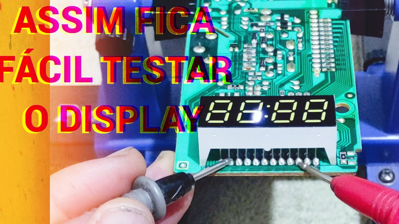 Display de microondas com digito apagado e placa ou display