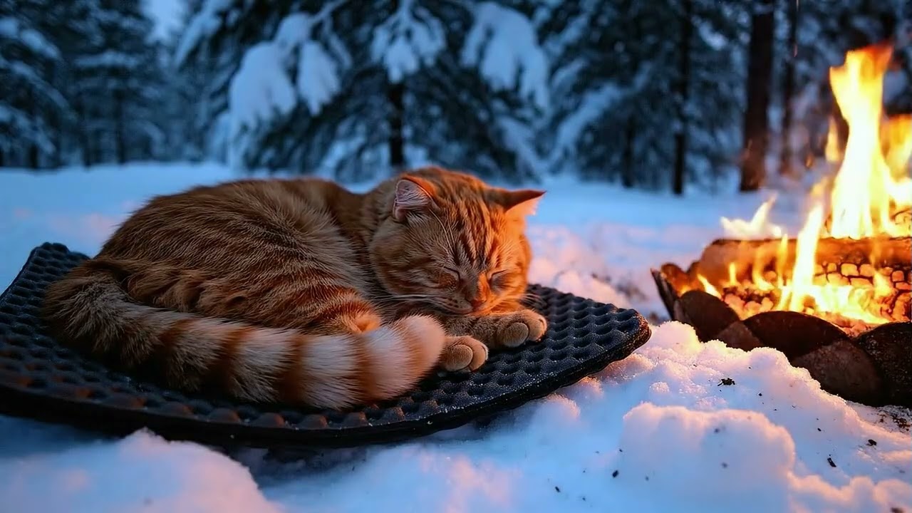 10 HOURS Badger Sleeping by Campfire Quiet Fire Crackle & Cozy Forest Night ASMR for Sleep
