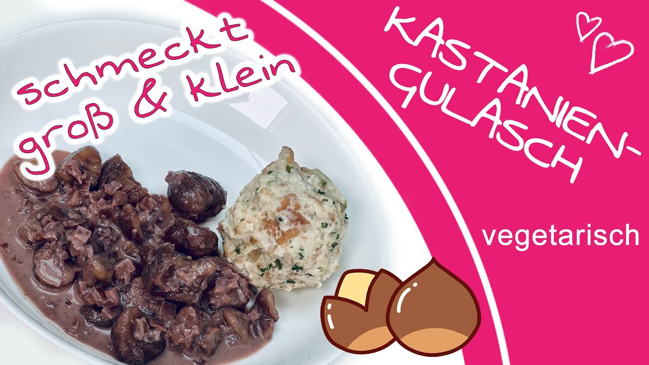 Schnelles vegetarisches Rezept: Gulasch mit Esskastanien | schnelle und einfache Rezeptidee