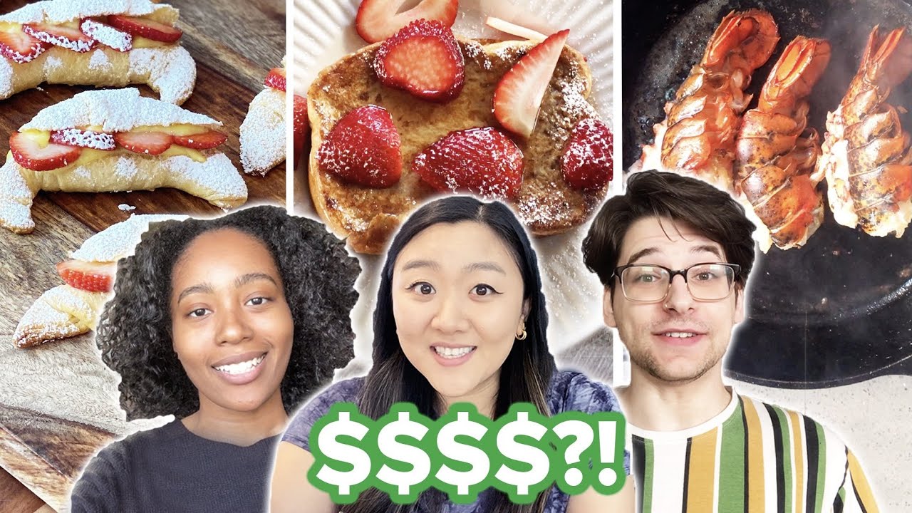 $2 vs. $10 vs. $100 Breakfast Budget Challenge • Tasty