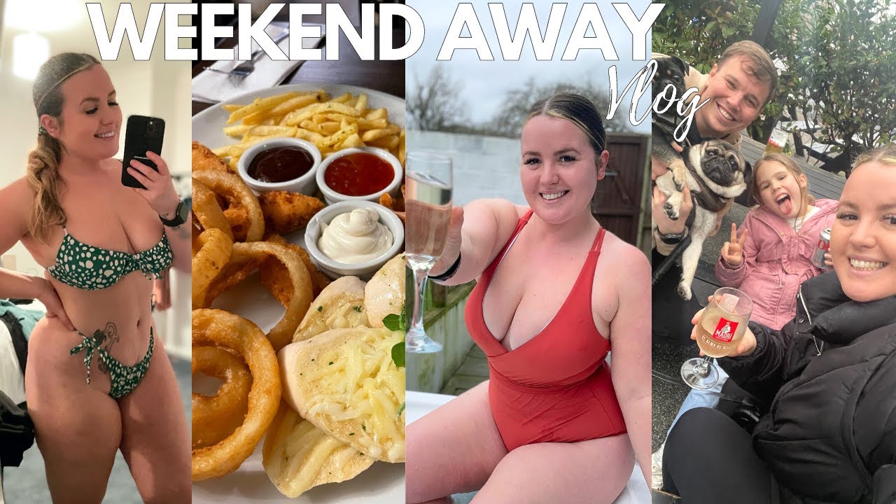 WEEKEND AWAY VLOG | Beach walks, hot tub, food + drinks *3 nights in wales*
