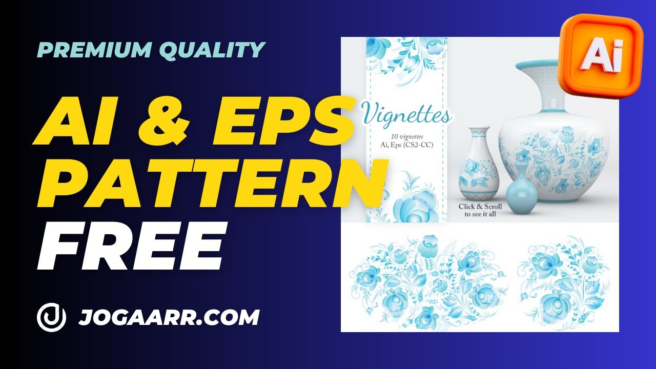 Free Download: Stunning Gzhel Patterns for Design Projects