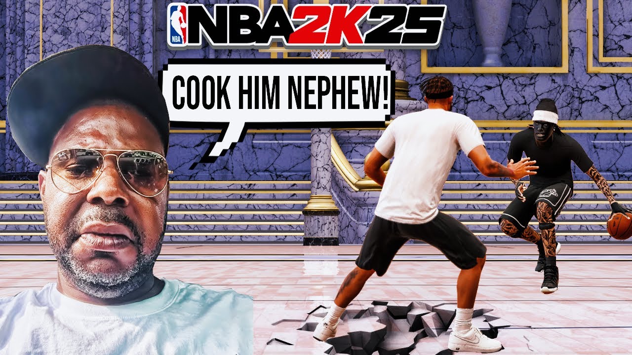CARRYING MY UNCLE TO FREE WINS WITH MY 6'10 DEMIGOD ON NBA 2K25...