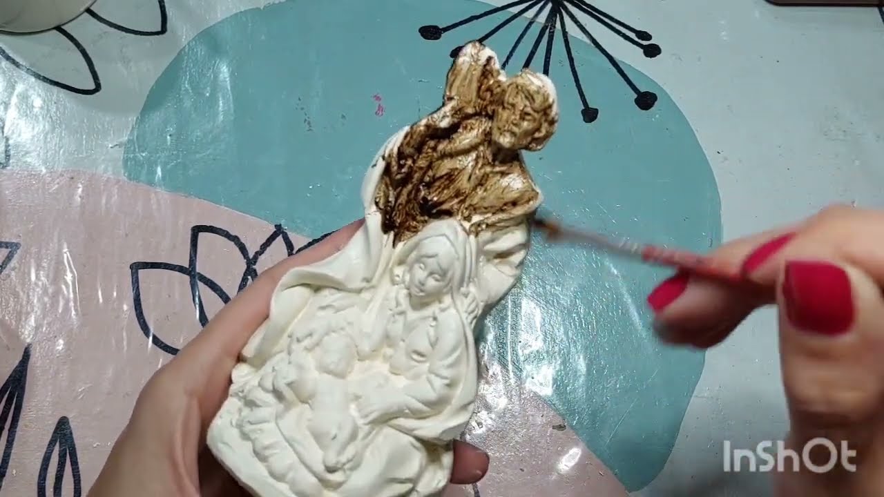 Patinas sobre yeso - Modo navidad 2022