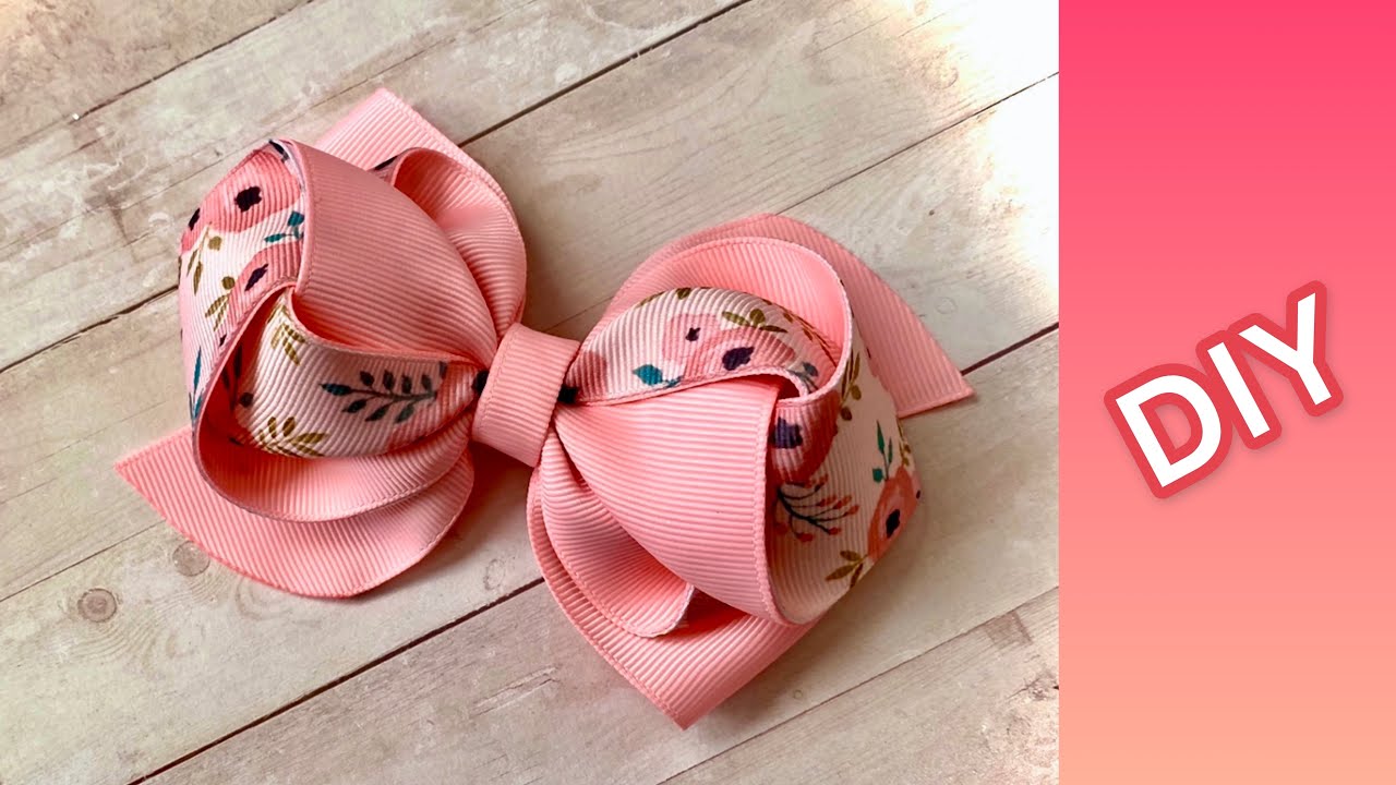 “Laço Layce” (Tulipa) c/ fita 3.8cm fácil de fazer | DIY ribbon bows | Como fazer laços |video 57