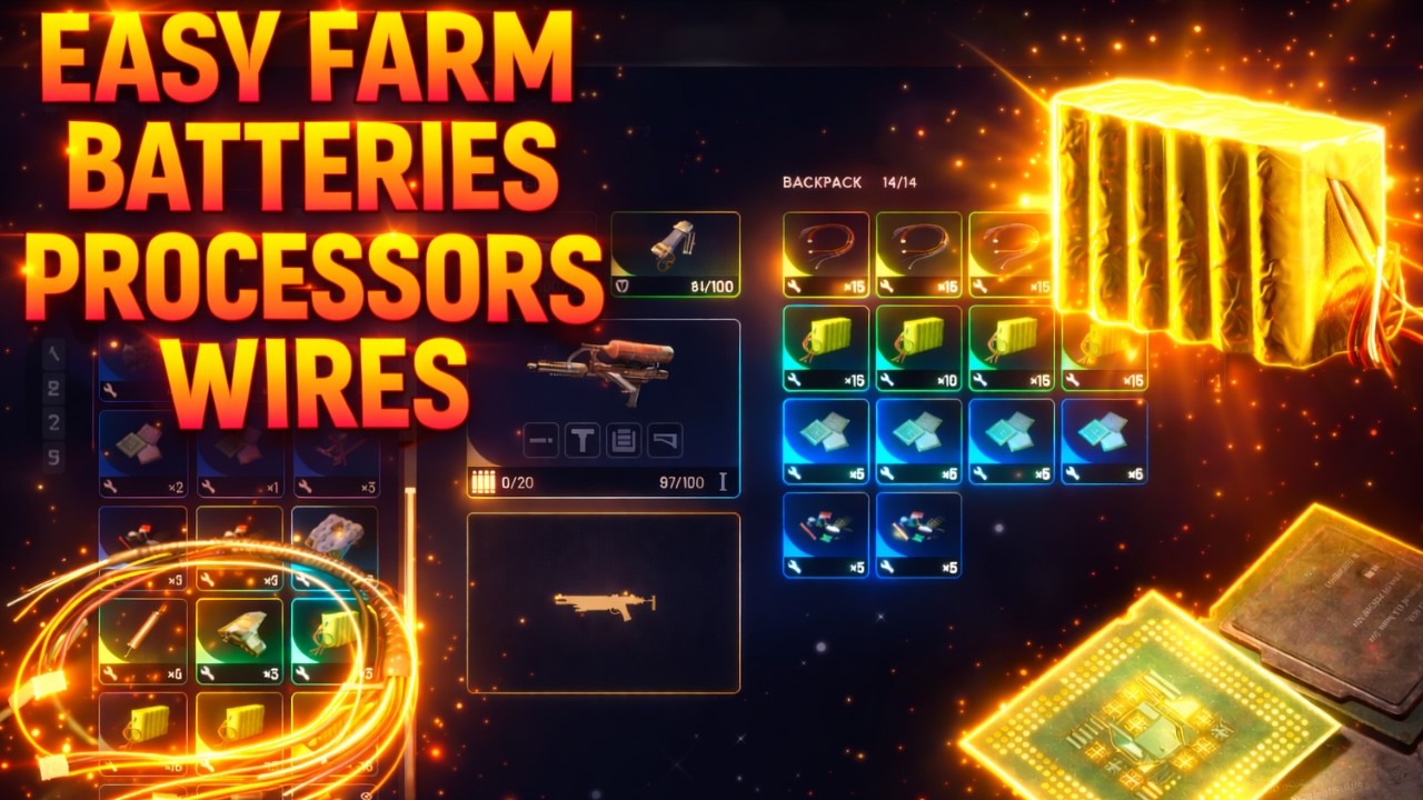 EASY NO-RISK FARM 🔋 BATTERIES, PROCESSORS & WIRES ARC RAIDERS