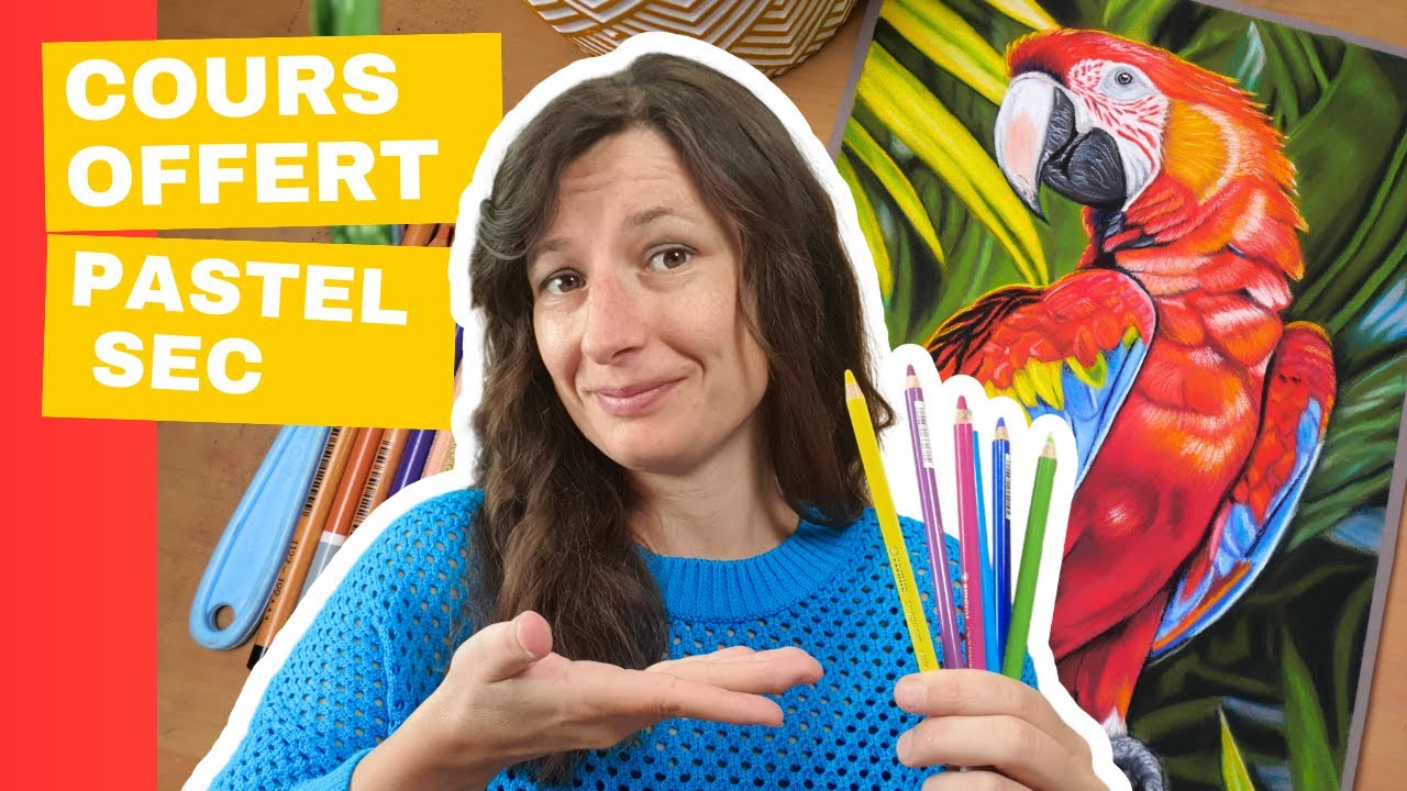 Cours offert aux pastels secs [le perroquet]