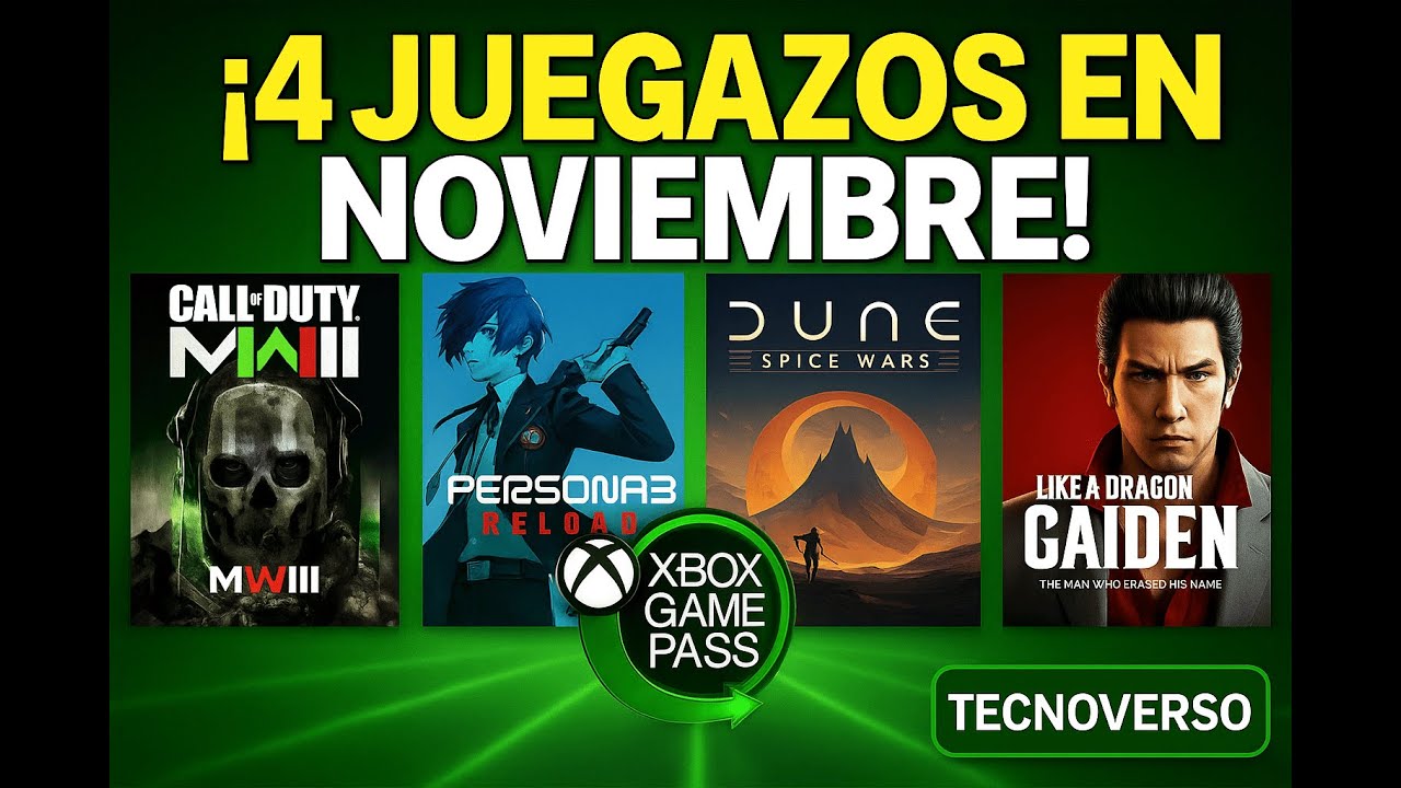 Xbox Game Pass se luce en noviembre: 4 juegazos confirmados