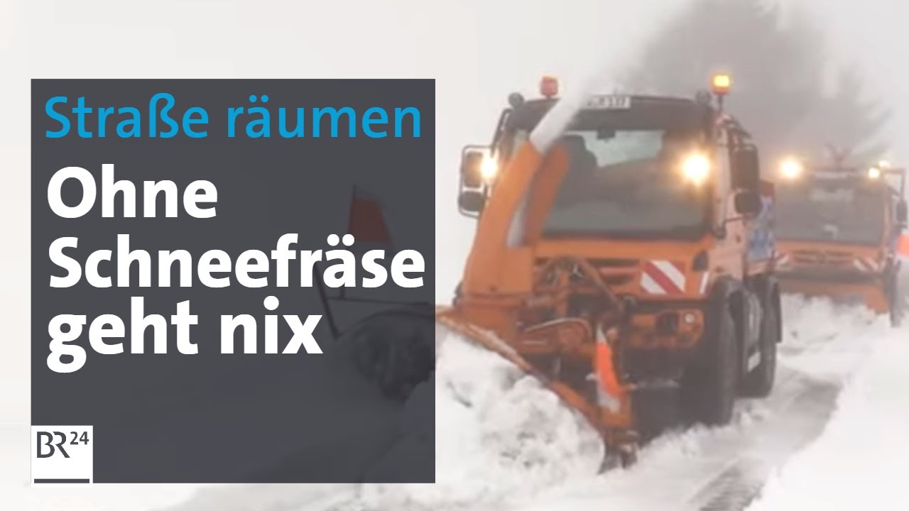 Schneeverwehte Hochrhönstraße: Räumung mit 3er-Konvoi | BR24