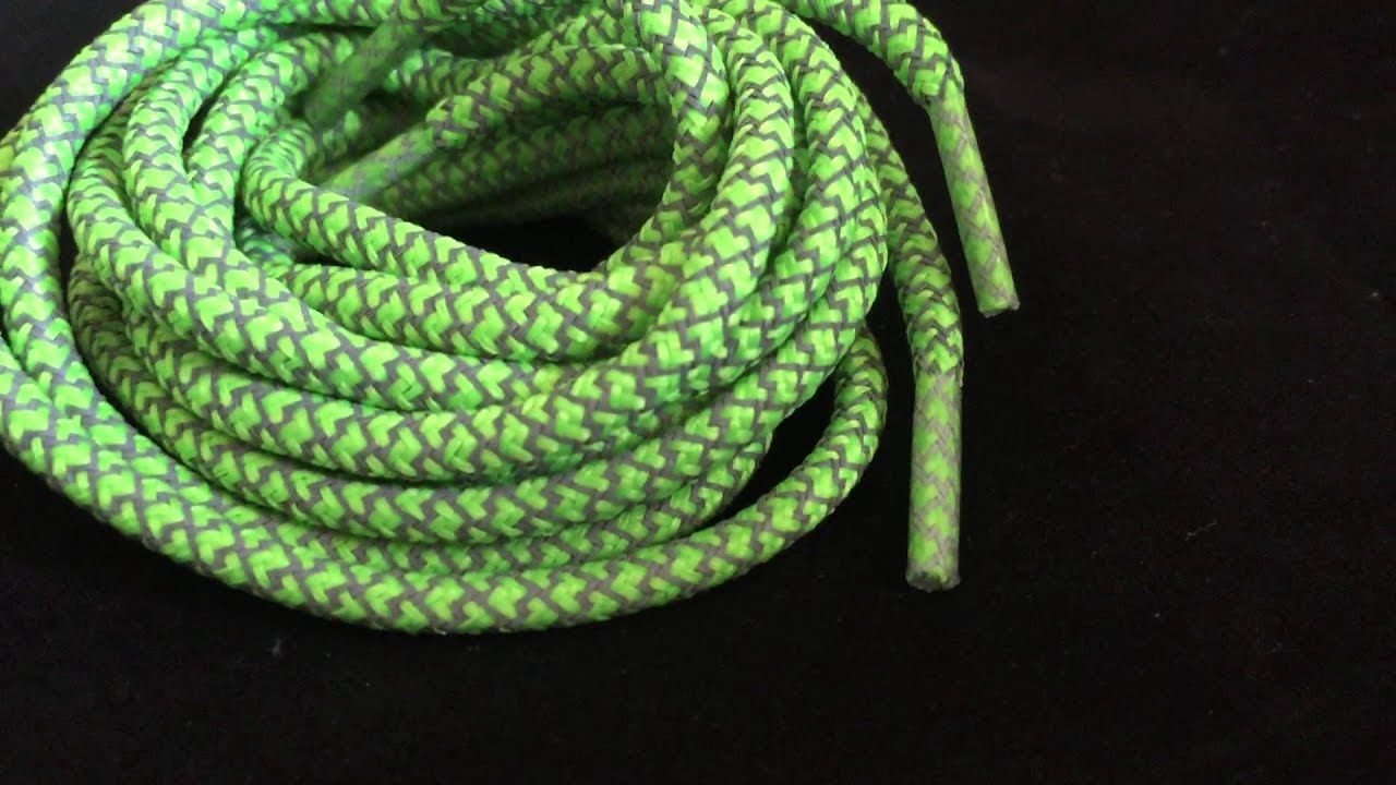A Closer Look - 3M Reflective Rope Volt Green Shoelaces by Slickieslace