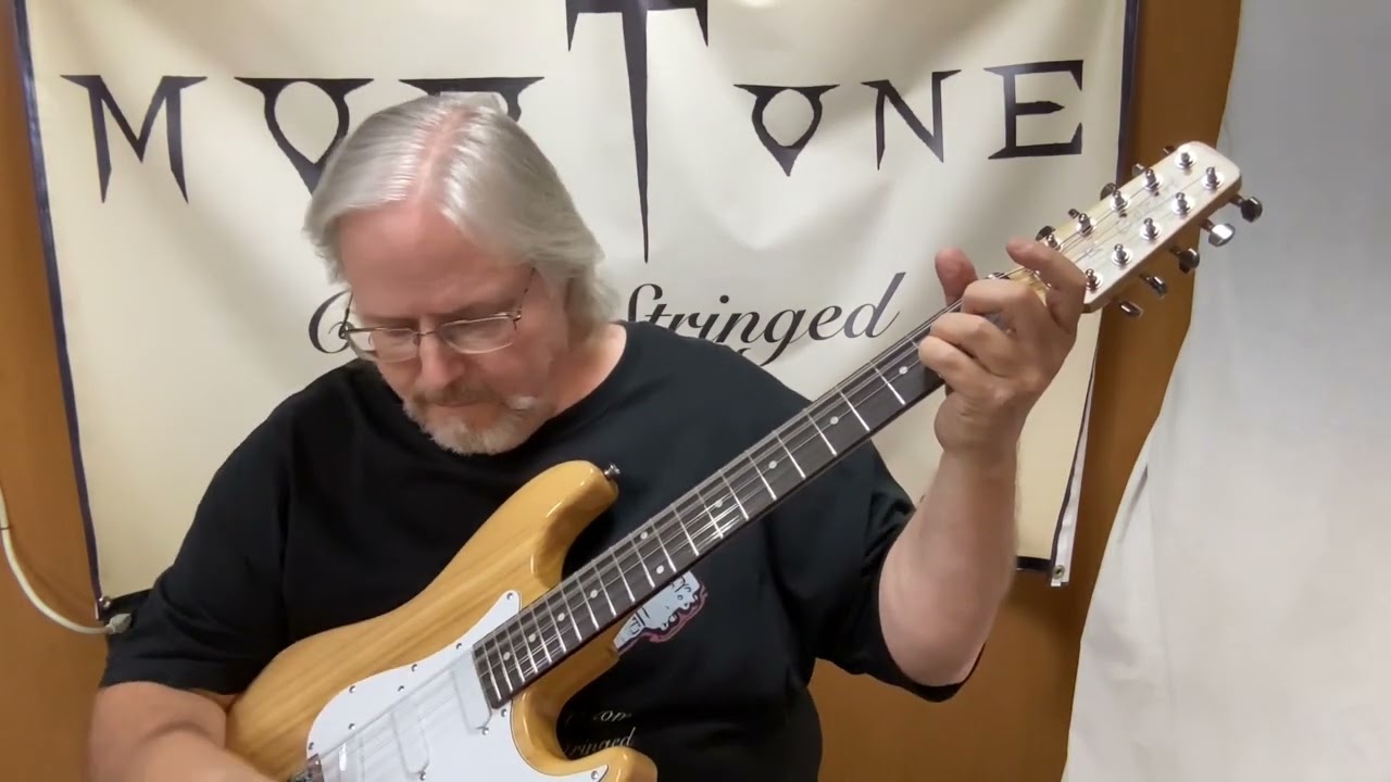 Electric cittern (10 string mandocello) conversion of a Stratocaster style guitar