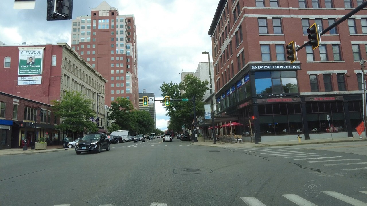 Manchester, New Hampshire - [4K] Downtown Tour