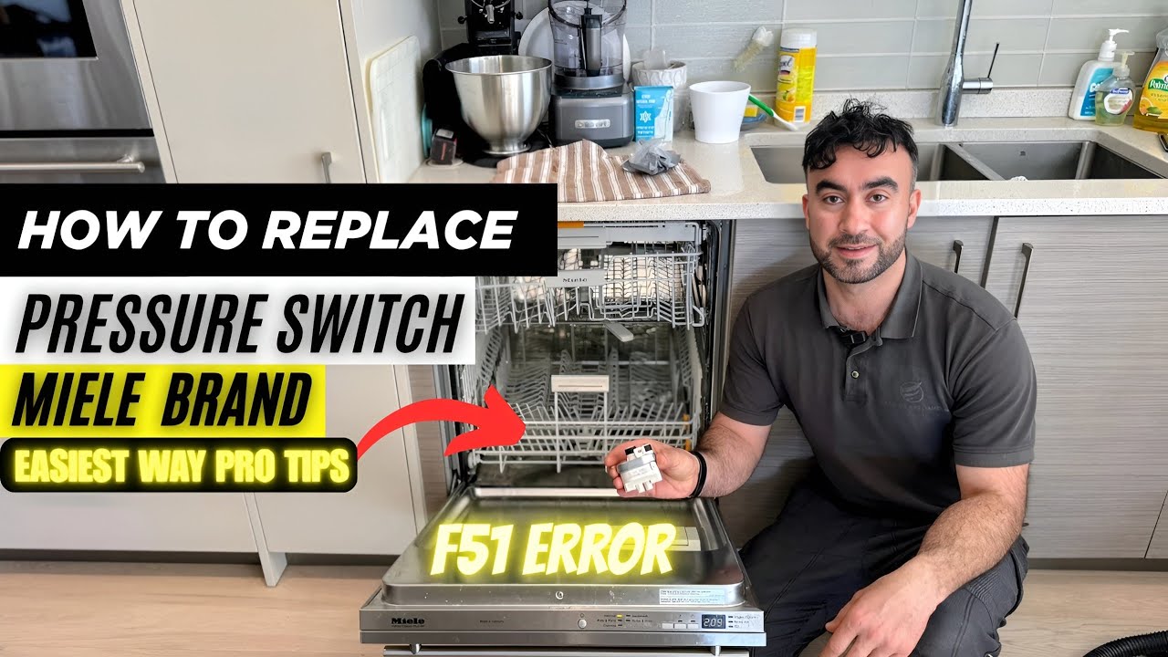Miele Dishwasher F51 Error code | Pressure Switch replacement Part number 6996821