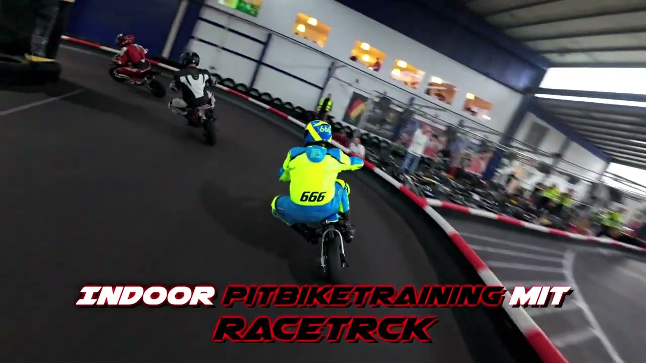 Pitbike Indoor Training auf der Kartbahn in Wörth