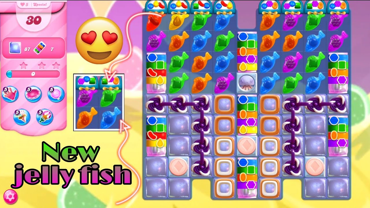 Candy crush saga new look jellyfish 2022 | Candy crush saga new feature Wonderful wrappers