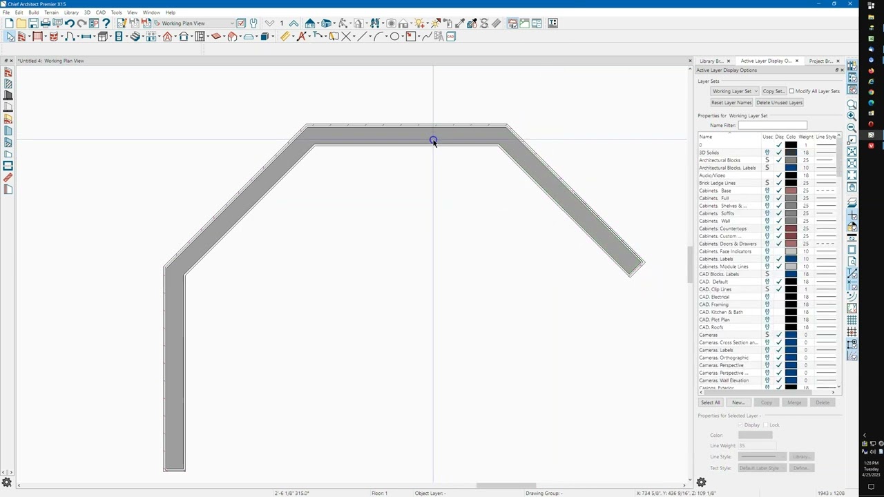 Drawing Same Length Angled Walls - Chief Architect / Home Designer Pro