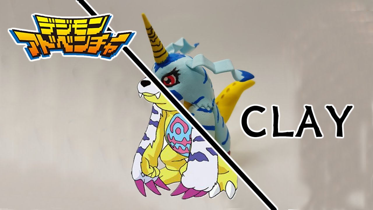[CLAY] Making Digimon Adventure Gabumon Figure into clay