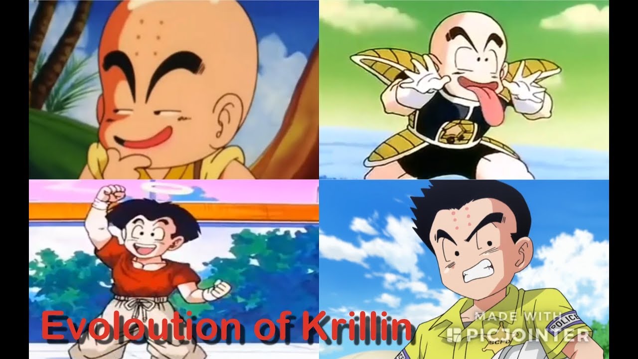 All forms / Evolotion of Krillin (Kurinin) | With ages and Power levels 2018 (DB, DBZ, DBS, DBGT)