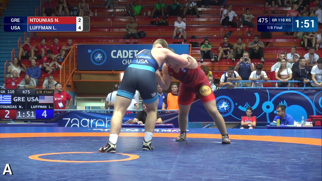 1/8 GR - 110 kg: N. NTOUNIAS (GRE) v. L. LUFFMAN (USA)