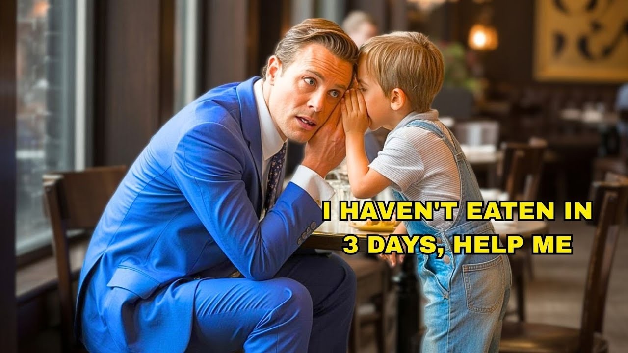Poor boy whispers to millionaire I haven't eaten in 3 days not knowing that the restaurant w