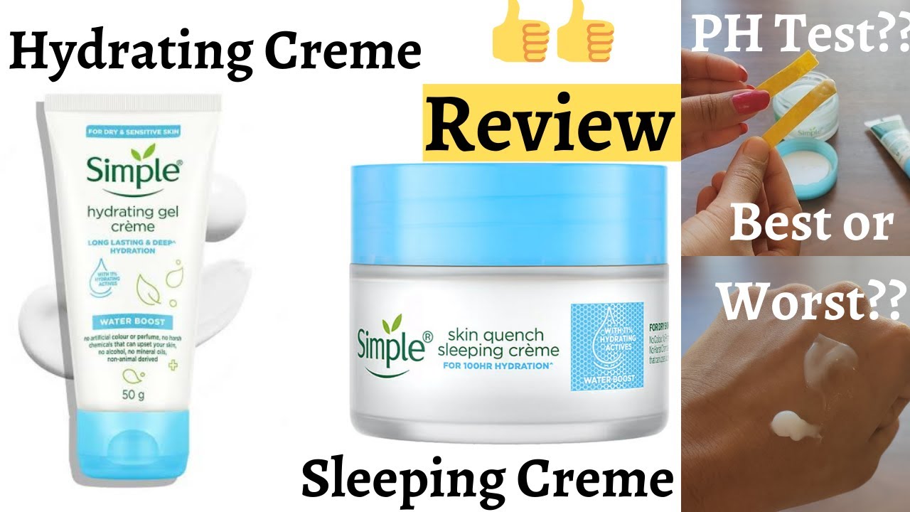 Simple Skin Quench Sleeping Creme  Review|Hydrating Gel Creme Review|Get Glowy Skin|100 hrs hydratin