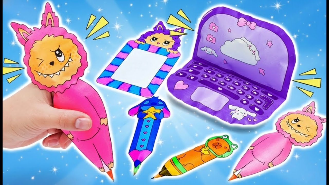 Супермилый набор для рисования! Планшет Лабубу, ручка Капи и DIY-сквиши 🐾💻