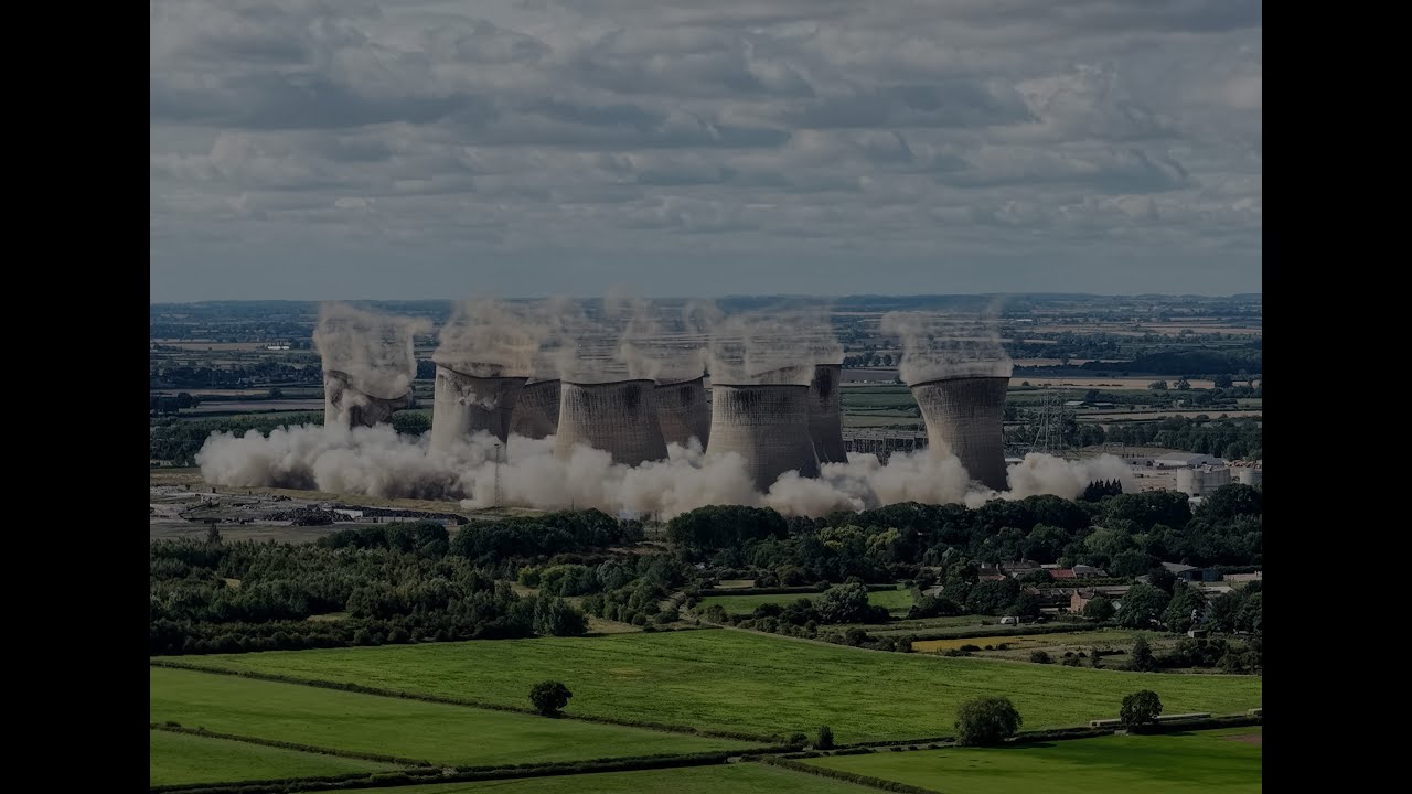 Cottam Power Station Cooling Tower Demolition 14.08.2025