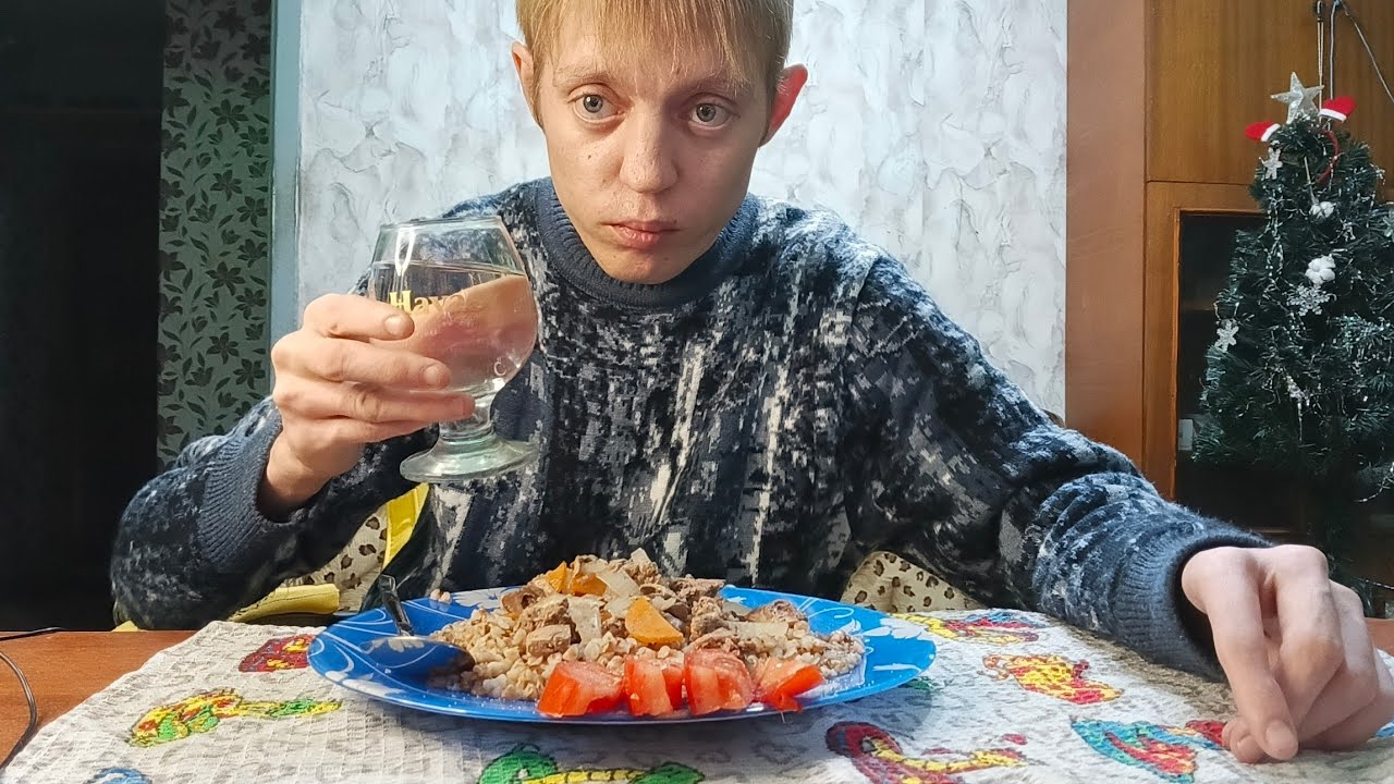 Мукбанг// Гречка С Куриной Печенью И Сердцем