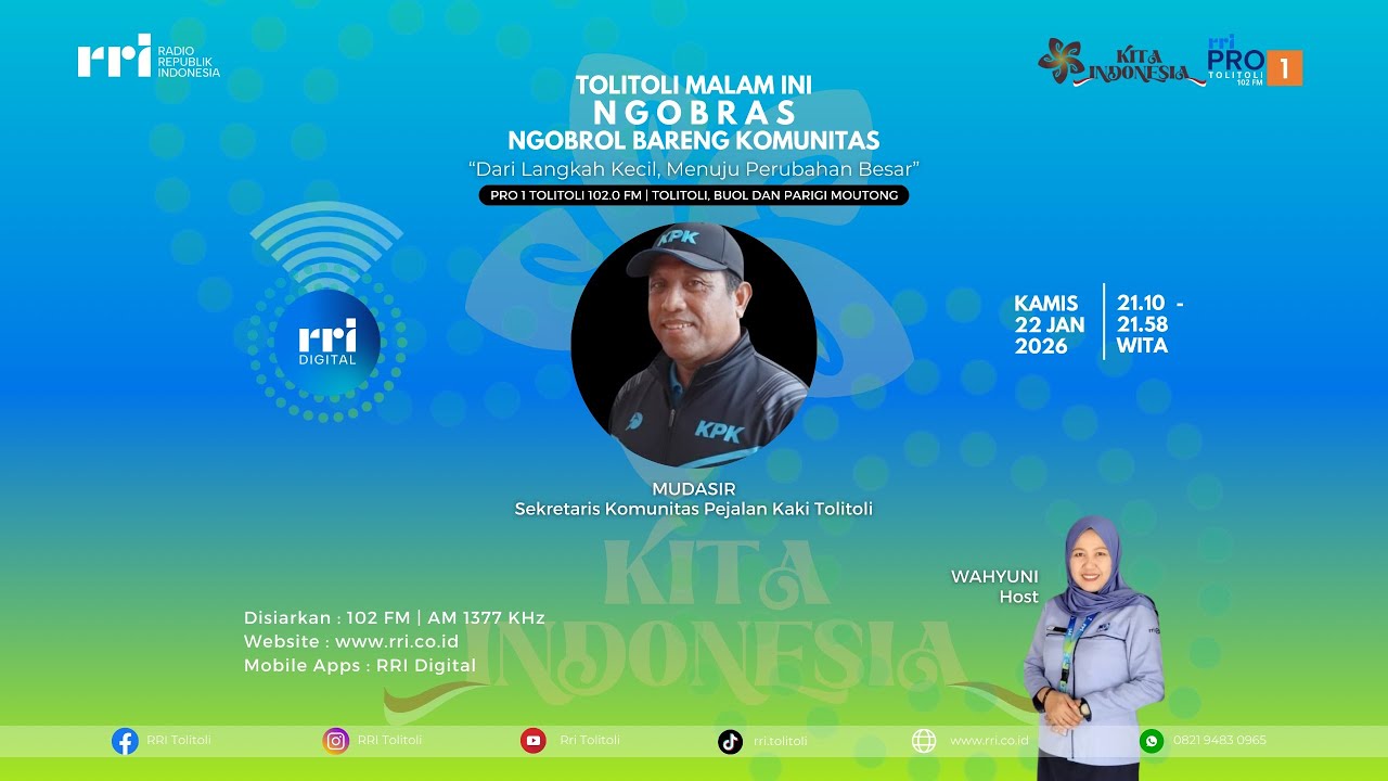 TOLITOLI MALAM INI - DARI LANGKAH KECIL, MENUJU PEJALAN KAKI TOLITOLI