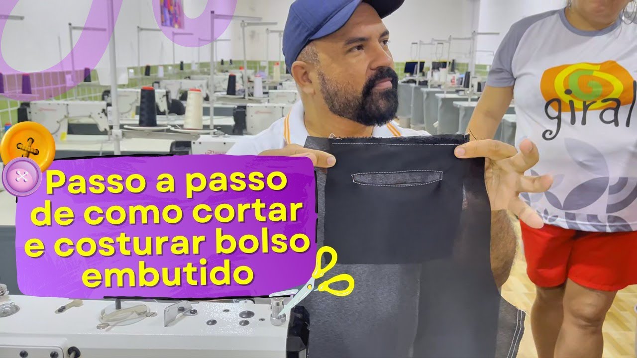 Como cortar e costurar bolso embutido#aula#dicasincriveis#modelagem#aulapresencial#moda
