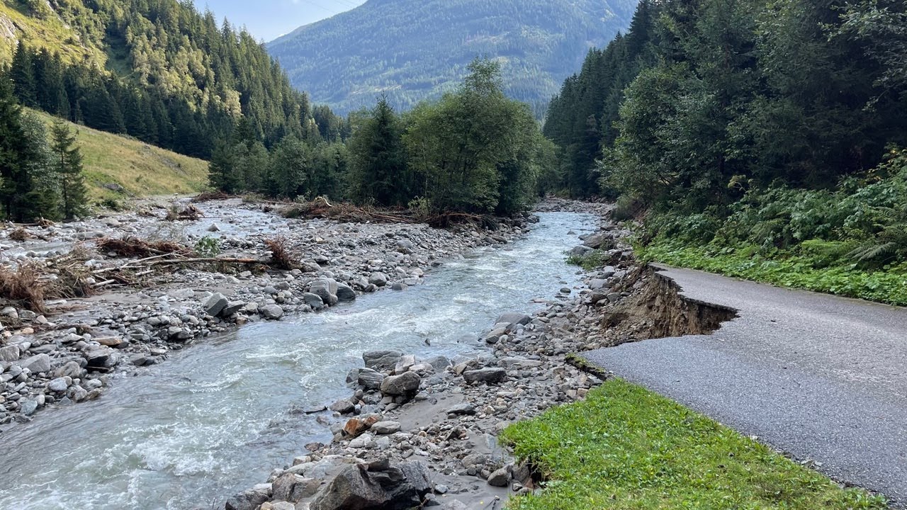 Unwetter in Bad Gastein die alte Nassfeldstraße 28.08.2023