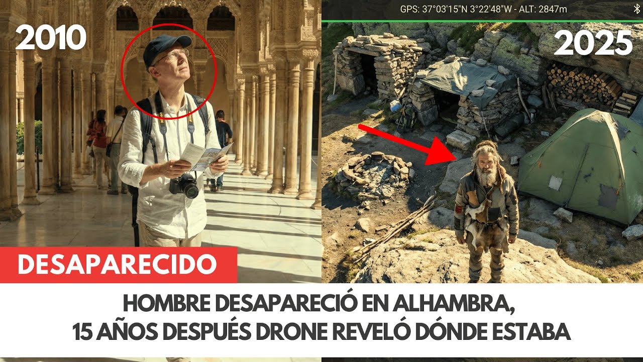 Caso frío Alhambra 2010 resuelto - turista vivió 15 años en montaña, drone reveló su secreto