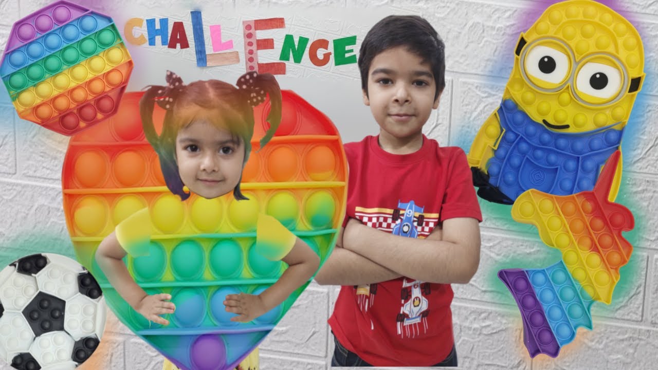 Kids Play Pop It Challenge| Kidzy Bumble. #Popitchallenge
