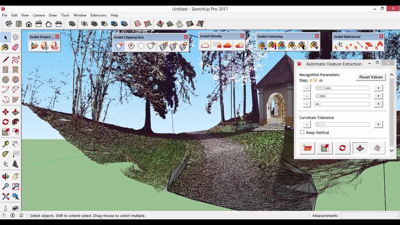 Undet for SketchUp | Automated feature and ground surface extraction from unclassified point clouds