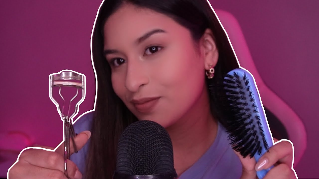 ASMR TE MAQUILLO Y PEINO PARA IR A LA ESCUELA | KATIA PUENTE ASMR