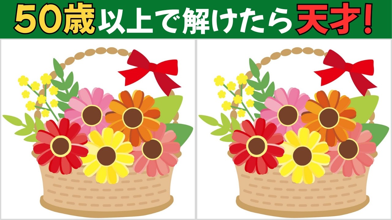 【間違い探しクイズ】大人向け｜脳がスッキリ