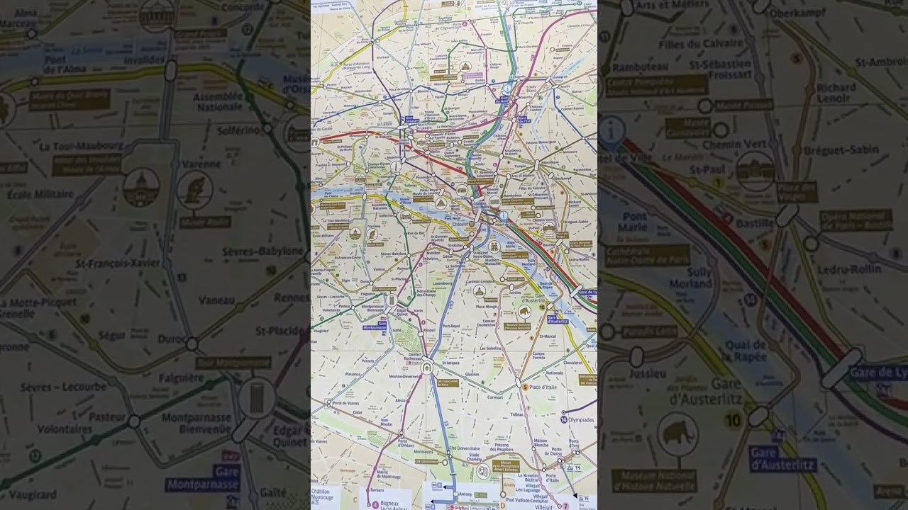 Paris City Map #paris #shorts
